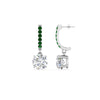 Load image into Gallery viewer, 1-carat-solitaire-diamond-drop-earrings-with-emerald-in-white-gold-FDEAR10983GEMGR-NL-WG