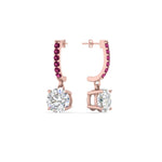 Load image into Gallery viewer, 1-carat-solitaire-diamond-drop-earrings-with-pink-sapphire-in-rose-gold-FDEAR10983GSADRPI-NL-RG