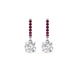 Load image into Gallery viewer, 1-carat-solitaire-diamond-drop-earrings-with-pink-sapphire-in-white-gold-FDEAR10983GSADRPI-NL-WG