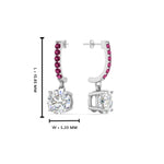 Load image into Gallery viewer, 1-carat-solitaire-diamond-drop-earrings-with-pink-sapphire-in-white-gold-FDEAR10983GSADRPI-NL-WG
