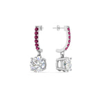 Load image into Gallery viewer, 1-carat-solitaire-diamond-drop-earrings-with-pink-sapphire-in-white-gold-FDEAR10983GSADRPI-NL-WG