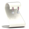 Load image into Gallery viewer, 1-carat-solitaire-diamond-drop-earrings-with-pink-sapphire-in-white-gold-FDEAR10983GSADRPI-NL-WG