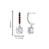 Load image into Gallery viewer, 1-carat-solitaire-diamond-drop-earrings-with-ruby-in-white-gold-FDEAR10983GRUDR-NL-WG