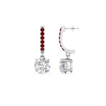Load image into Gallery viewer, 1-carat-solitaire-diamond-drop-earrings-with-ruby-in-white-gold-FDEAR10983GRUDR-NL-WG