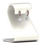 Load image into Gallery viewer, 1-carat-solitaire-diamond-drop-earrings-with-ruby-in-white-gold-FDEAR10983GRUDR-NL-WG