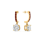 Load image into Gallery viewer, 1-carat-solitaire-diamond-drop-earrings-with-ruby-in-yellow-gold-FDEAR10983GRUDR-NL-YG
