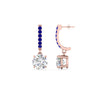 Load image into Gallery viewer, 1-carat-solitaire-diamond-drop-earrings-with-sapphire-in-rose-gold-FDEAR10983GSABL-NL-RG