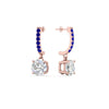 Load image into Gallery viewer, 1-carat-solitaire-diamond-drop-earrings-with-sapphire-in-rose-gold-FDEAR10983GSABL-NL-RG