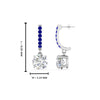 Load image into Gallery viewer, 1+Carat+Solitaire+Diamond+Drop+Earrings+In+White+Gold-FDEAR10983