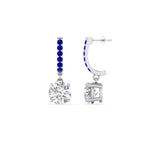 Load image into Gallery viewer, 1+Carat+Solitaire+Diamond+Drop+Earrings+In+White+Gold-FDEAR10983