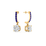 Load image into Gallery viewer, 1-carat-solitaire-diamond-drop-earrings-with-sapphire-in-yellow-gold-FDEAR10983GSABL-NL-YG