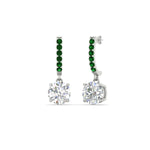 Load image into Gallery viewer, 1 Carat Solitaire Halo Diamond Drop Earrings