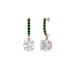 Load image into Gallery viewer, 1 Carat Solitaire Halo Diamond Drop Earrings