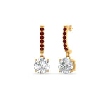 Load image into Gallery viewer, 1 Carat Solitaire Halo Diamond Drop Earrings