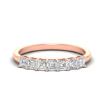 Load image into Gallery viewer, 1-ct-asscher-cut-seven-diamond-band-in-rose-gold-fdwb8008assleep-1.00ct-nl-rg.jpg?v=1773813946
