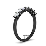 Load image into Gallery viewer, 1-ct-cushion-diamond-seven-stone-wedding-ring-in-black-gold-fdwb9497cuangle2-1.00ct-nl-bg-hw?v=1773313156