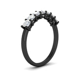 Load image into Gallery viewer, 1-ct-cushion-diamond-seven-stone-wedding-ring-in-black-gold-fdwb9497cuangle2-1.00ct-nl-bg?v=1773313156