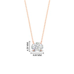 Load image into Gallery viewer, East West Oval Solitaire Pendant