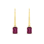 Load image into Gallery viewer, 1-ct-emerald-cut-pink-sapphire-drop-earrings-in-yellow-gold-fdear11236emgsadrpiangle2-1.00ct-nl-yg.jpg?v=1765364316