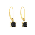 Load image into Gallery viewer, 1-ct-leverback-cushion-cut-black-diamond-drop-earrings-in-yellow-gold-fdear11236cugblackangle3-1.00ct-nl-yg.jpg?v=1765359796