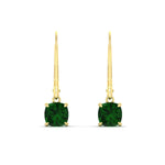 Load image into Gallery viewer, 1-ct-leverback-cushion-cut-emerald-drop-earrings-in-yellow-gold-fdear11236cugemgrangle2-1.00ct-nl-yg.jpg?v=1765359796