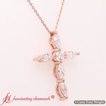 Load image into Gallery viewer, 1-ct-marquise-diamond-cross-pendant-in-18k-rose-gold-fdpd10872