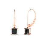 Load image into Gallery viewer, 1-ct-princess-cut-black-diamond-leverback-dangle-earrings-in-rose-gold-fdear11236prgblackangle1-1.00ct-nl-rg.jpg?v=1765510587