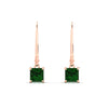 Load image into Gallery viewer, 1-ct-princess-cut-emerald-leverback-dangle-earrings-in-rose-gold-fdear11236prgemgrangle2-1.00ct-nl-rg.jpg?v=1765510586