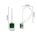 Load image into Gallery viewer, 1-ct-princess-cut-emerald-leverback-dangle-earrings-in-white-gold-fdear11236prgemgrangle4-1.00ct-nl-wg-hw.jpg?v=1765510586
