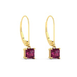 Load image into Gallery viewer, 1-ct-princess-cut-pink-sapphire-leverback-dangle-earrings-in-yellow-gold-fdear11236prgsadrpiangle3-1.00ct-nl-yg.jpg?v=1765510586
