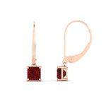 Load image into Gallery viewer, 1-ct-princess-cut-ruby-leverback-dangle-earrings-in-rose-gold-fdear11236prgrudrangle4-1.00ct-nl-rg.jpg?v=1765510587