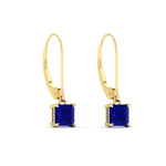 Load image into Gallery viewer, 1-ct-princess-cut-sapphire-leverback-dangle-earrings-in-yellow-gold-fdear11236prgsablangle3-1.00ct-nl-yg.jpg?v=1765510586