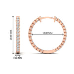 Load image into Gallery viewer, U Prong Diamond Hoop Earring