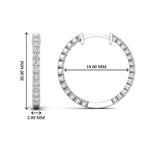 Load image into Gallery viewer, U Prong Diamond Hoop Earring