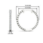 Load image into Gallery viewer, U Prong Diamond Hoop Earring