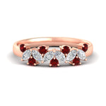 Load image into Gallery viewer, 1-ct-vintage-ruby-wedding-bands-for-women-in-rose-gold-fdw2308grudrsleep-1.00ct-nl-rg