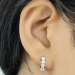 Load image into Gallery viewer, 1-Ct.-Diamond-Small-Hoop-Earring-In-White-Gold-FDEAR10773-1.00+CT-WG