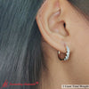 Load image into Gallery viewer, 1 Carat Sparkle Five Stone Hoop Earrings