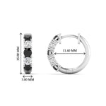 Load image into Gallery viewer, 1-ct.-diamond-small-hoop-earring-with-black-diamond-in-white-gold-FDEAR10773GBLACKANGLE1-NL-WG_72b34c79-4be3-445f-beb7-fb69619c8938