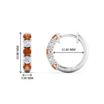 Load image into Gallery viewer, 1-ct.-diamond-small-hoop-earring-with-orange-sapphire-in-white-gold-FDEAR10773GSAORANGLE1-NL-WG_a9cfe608-861a-4aed-a173-0f56fa741cee