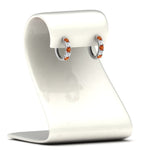 Load image into Gallery viewer, 1-ct.-diamond-small-hoop-earring-with-orange-sapphire-in-white-gold-FD-EAR10773GSAOR-NL-WG