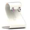 Load image into Gallery viewer, 1-ct.-diamond-small-hoop-earring-with-pink-sapphire-in-white-gold-FD-EAR10773GSADRPI-NL-WG