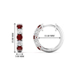 Load image into Gallery viewer, 1-ct.-diamond-small-hoop-earring-with-ruby-in-white-gold-FDEAR10773GRUDRANGLE1-NL-WG_f9f5106a-4089-4eef-b48d-14b00d1e72d4