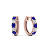 Load image into Gallery viewer, 1-ct.-diamond-small-hoop-earring-with-sapphire-in-rose-gold-FD-EAR10773GSABL-NL-RG