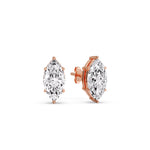 Load image into Gallery viewer, Marquise Diamond 6 Prong Stud Earrings Half Carat