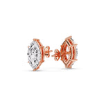 Load image into Gallery viewer, Marquise Diamond 6 Prong Stud Earrings Half Carat