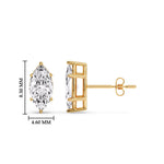 Load image into Gallery viewer, Marquise Diamond 6 Prong Stud Earrings Half Carat