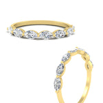 Load image into Gallery viewer, 1-ct.-marquise-east-west-7-stone-diamond-ring-band-in-yellow-gold-FD9939MQBANGLE3-1.00CT-NL-YG
