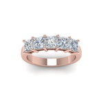 Load image into Gallery viewer, 1-ct.-princess-cut-five-stone-wedding-band-in-rose-gold-FD8008PRB-1CT-NL-RG.jpg