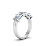 Load image into Gallery viewer, 1-ct.-princess-cut-five-stone-wedding-band-in-white-gold-FD8008PRB-1CT-NL-WG.jpg